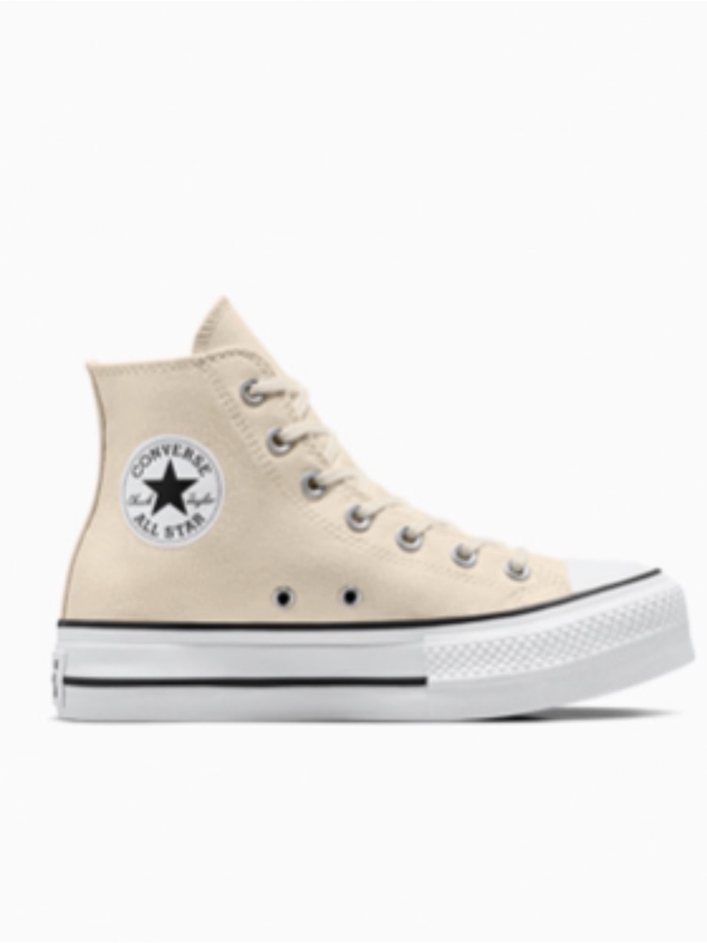 Converse High Top All Star Sneaker in Cream